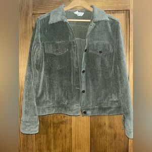 For The Republic Corduroy Jean Jacket in Sage